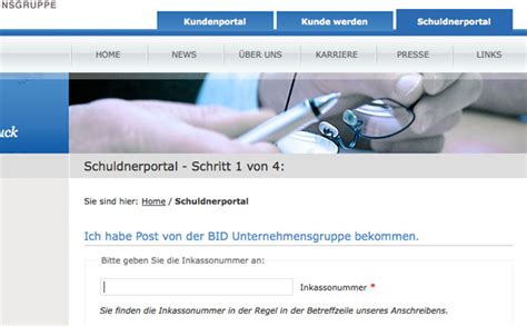 bid inkasso|Schuldnerportal .